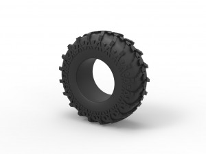 Offroad tire 89 Scale 1 to 25 Model Cetak 3D