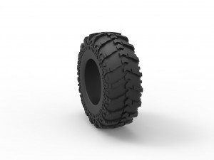 Offroad tire 89 Scale 1 to 25 Model Cetak 3D