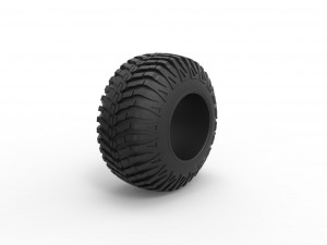 Offroad tire 90 Scale 1 to 25 3Dプリントモデル