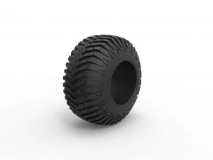 Offroad tire 90 Scale 1 to 25 3D Print Model