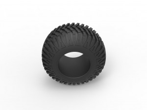 Offroad tire 90 Scale 1 to 25 3Dプリントモデル