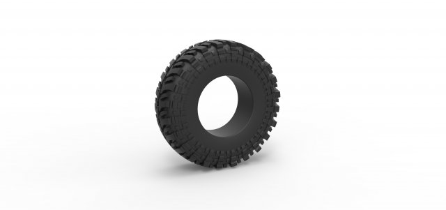 Offroad tire 91 Scale 1 to 25 3D-Druckmodell .c4d .max .obj .3ds .fbx .stl .blend 