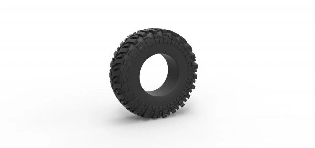 Offroad tire 91 Scale 1 to 25 3D Print Model .c4d .max .obj .3ds .fbx .stl .blend 