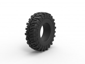 Offroad tire 91 Scale 1 to 25 3D-Druckmodell
