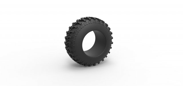 Offroad tire 92 Scale 1 to 25 3Dプリントモデル .c4d .max .obj .3ds .fbx .stl .blend 