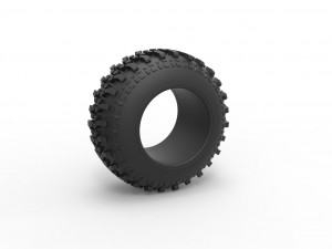Offroad tire 92 Scale 1 to 25 3D Print Model