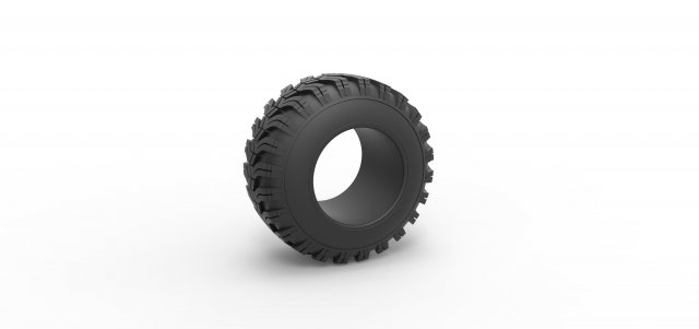 Offroad tire 93 Scale 1 to 25 3D Print Model .c4d .max .obj .3ds .fbx .stl .blend 