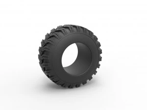 Offroad tire 93 Scale 1 to 25 3D Print Model