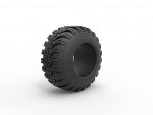 Offroad tire 93 Scale 1 to 25 3D Print Model