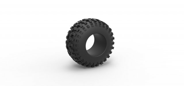 Offroad tire 94 Scale 1 to 25 3D-Druckmodell .c4d .max .obj .3ds .fbx .stl .blend 