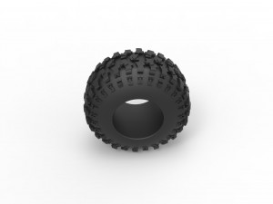 Offroad tire 94 Scale 1 to 25 3D-Druckmodell