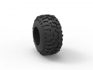 Offroad tire 94 Scale 1 to 25 3D Print Model