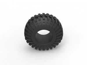 Offroad tire 95 Scale 1 to 25 3D Print Model