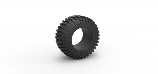 Offroad tire 96 Scale 1 to 25 3D Print Model .c4d .max .obj .3ds .fbx .stl .blend 