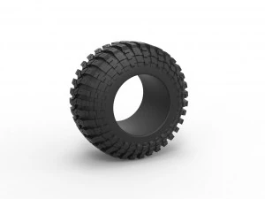 Offroad tire 96 Scale 1 to 25 3D Print Model