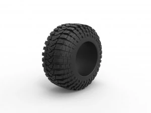 Offroad tire 96 Scale 1 to 25 3D Print Model