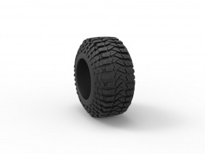 Offroad tire 96 Scale 1 to 25 Model Cetak 3D
