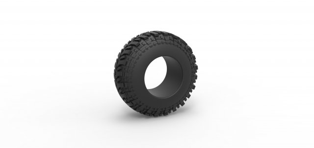 Offroad tire 97 Scale 1 to 25 3D-printmodel .c4d .max .obj .3ds .fbx .stl .blend 