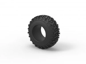 Offroad tire 97 Scale 1 to 25 3D Print Model
