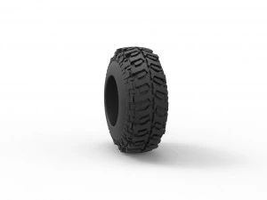 Offroad tire 97 Scale 1 to 25 3D Print Model