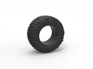 Offroad tire 98 Scale 1 to 25 3D Print Model