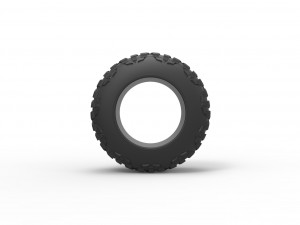 Offroad tire 99 Scale 1 to 25 3D Print Model