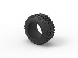 Offroad tire 99 Scale 1 to 25 3D Print Model