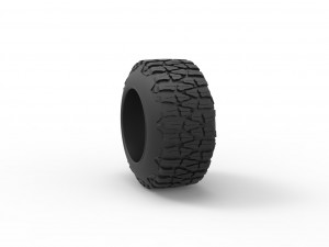 Offroad tire 99 Scale 1 to 25 3D Print Model