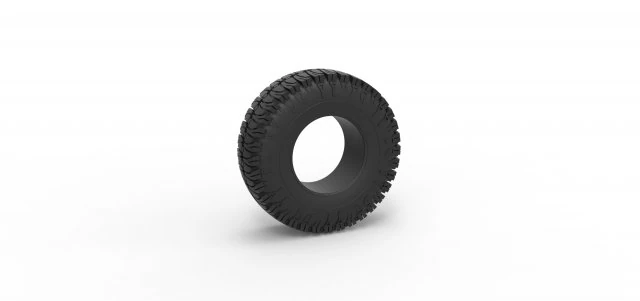 Offroad tire 100 Scale 1 to 25 3D Print Model .c4d .max .obj .3ds .fbx .stl .blend 
