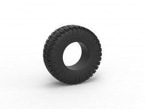 Offroad tire 100 Scale 1 to 25 3D Print Model