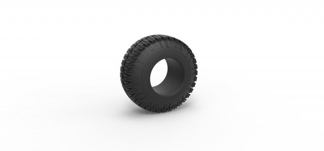 Offroad tire 101 Scale 1 to 25 3D-Druckmodell .c4d .max .obj .3ds .fbx .stl .blend 
