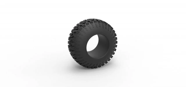 Offroad tire 104 Scale 1 to 25 3D Print Model .c4d .max .obj .3ds .fbx .stl .blend 