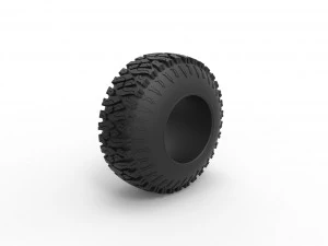 Offroad tire 104 Scale 1 to 25 3D Print Model