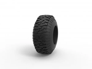 Offroad tire 104 Scale 1 to 25 3D Print Model