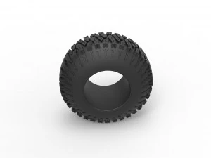 Offroad tire 104 Scale 1 to 25 3D Print Model