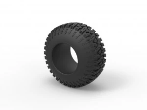 Offroad tire 104 Scale 1 to 25 3D Print Model