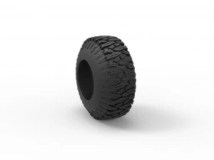 Offroad tire 104 Scale 1 to 25 3D Print Model
