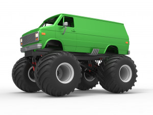 Monster Truck Van Scale 1 to 25 Modello di stampa 3D