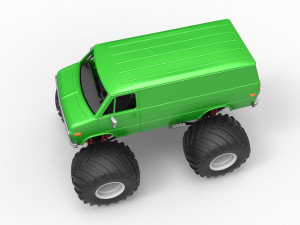 Monster Truck Van Scale 1 to 25 Modello di stampa 3D