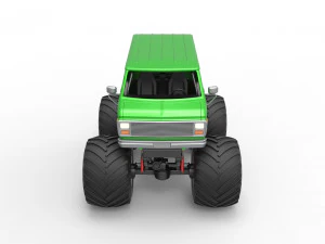 Monster Truck Van Scale 1 to 25 3D Print Model