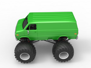 Monster Truck Van Scale 1 to 25 Modello di stampa 3D
