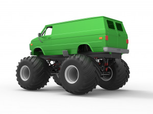 Monster Truck Van Scale 1 to 25 Modello di stampa 3D