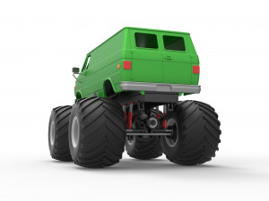 Monster Truck Van Scale 1 to 25 Modello di stampa 3D