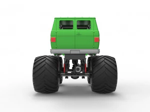 Monster Truck Van Scale 1 to 25 3D Print Model