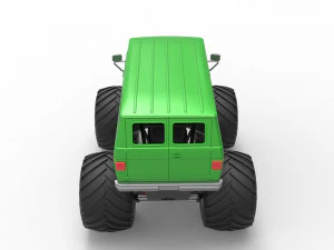 Monster Truck Van Scale 1 to 25 3D Print Model
