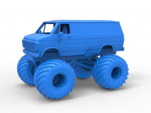 Monster Truck Van Scale 1 to 25 Modello di stampa 3D