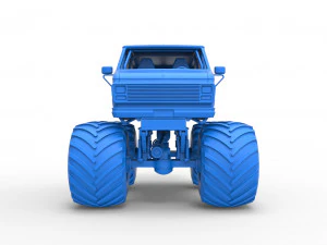 Monster Truck Van Scale 1 to 25 3D Print Model