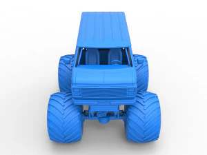 Monster Truck Van Scale 1 to 25 3D Print Model