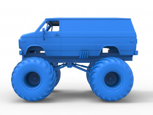 Monster Truck Van Scale 1 to 25 Modello di stampa 3D