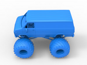 Monster Truck Van Scale 1 to 25 Modello di stampa 3D